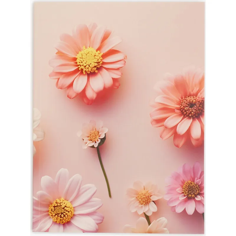 Тетрадь А4 120л. Швейное клеевое крепление. Клетка Peach Fuzz Flower Т41209036