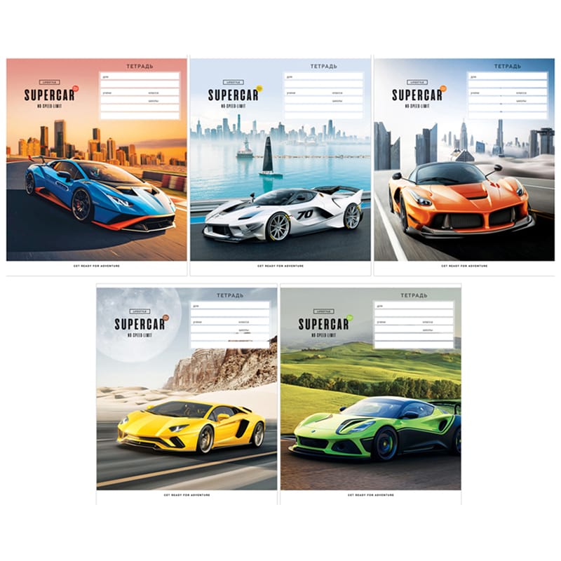 Тетрадь 12л., косая линия ArtSpace "Авто. Supercar", эконом Т12нлС_43226