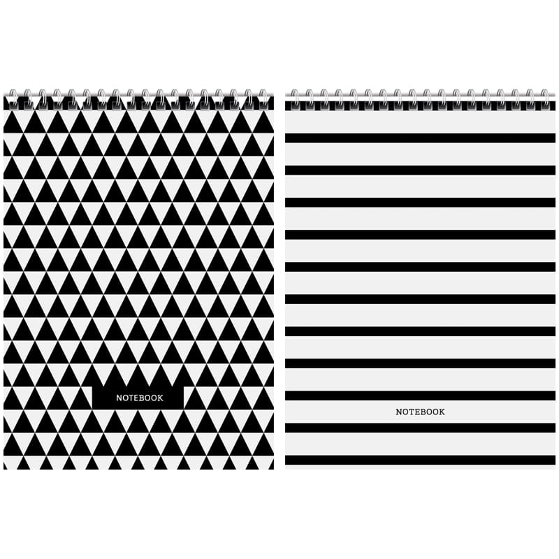 Блокнот А5 60л. на гребне ArtSpace "Узоры. BW Pattern", твердая подложка Б5к60гр_28935