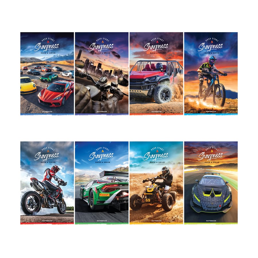 Блокнот А6 24л. на скрепке ArtSpace "Extreme racing" Б6к24_46865