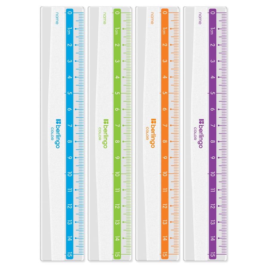 Линейка 15см Berlingo "Color", пластиковая, прозрачная PR_30115