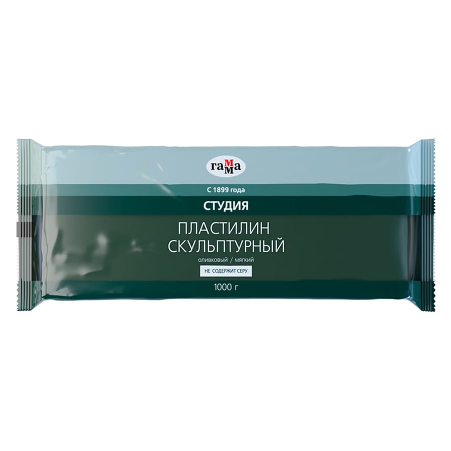 Пластилин скульптурный Гамма Студия оливк/мяг 1кг