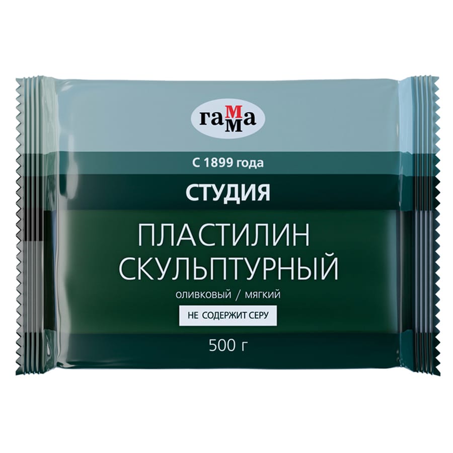 Пластилин скульптурный Гамма Студия оливк/мяг 500гр