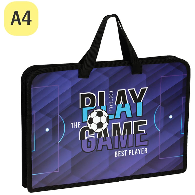 Папка с ручками А4 ArtSpace "The game", пластик, на молнии, 45мм ПТ-14_43821