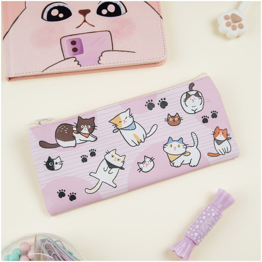 Пенал мягкий 200*100 MESHU "Meow", искусственная кожа MS_49463