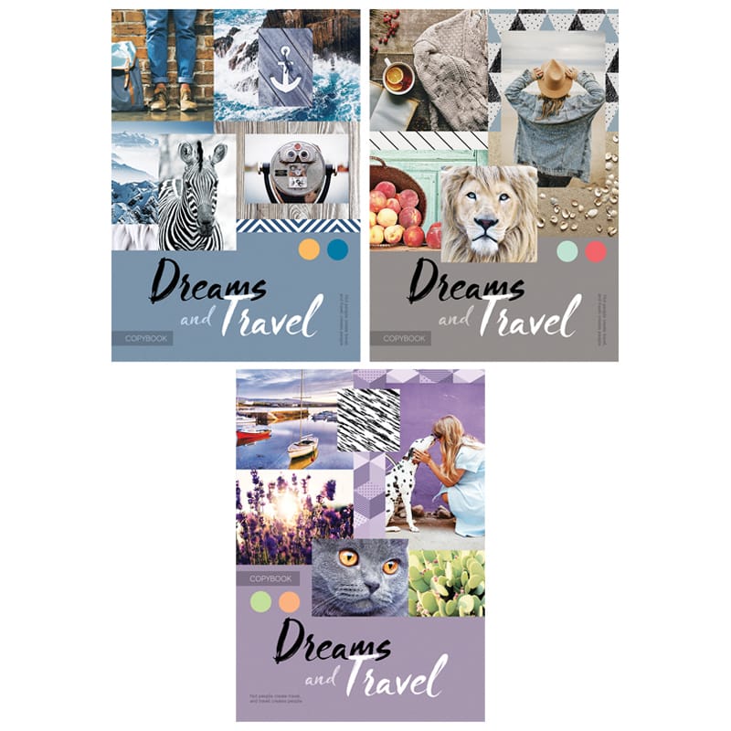 Тетрадь 80л., А4, клетка ArtSpace "Стиль. Dreams and travel" Т80А4к_26787
