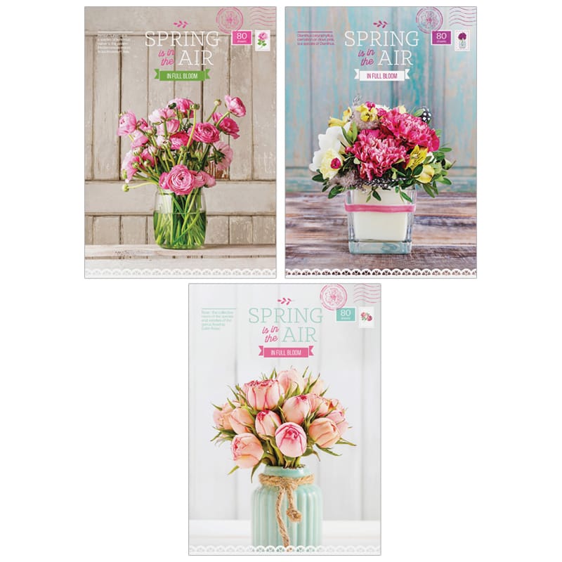 Тетрадь 80л., А4, клетка ArtSpace "Цветы. Spring in the air" Т80А4к_12114