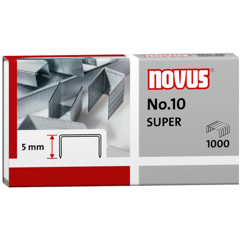 Скобы для степлера №10 Novus, оцинкованные, 1000шт. 040-0003