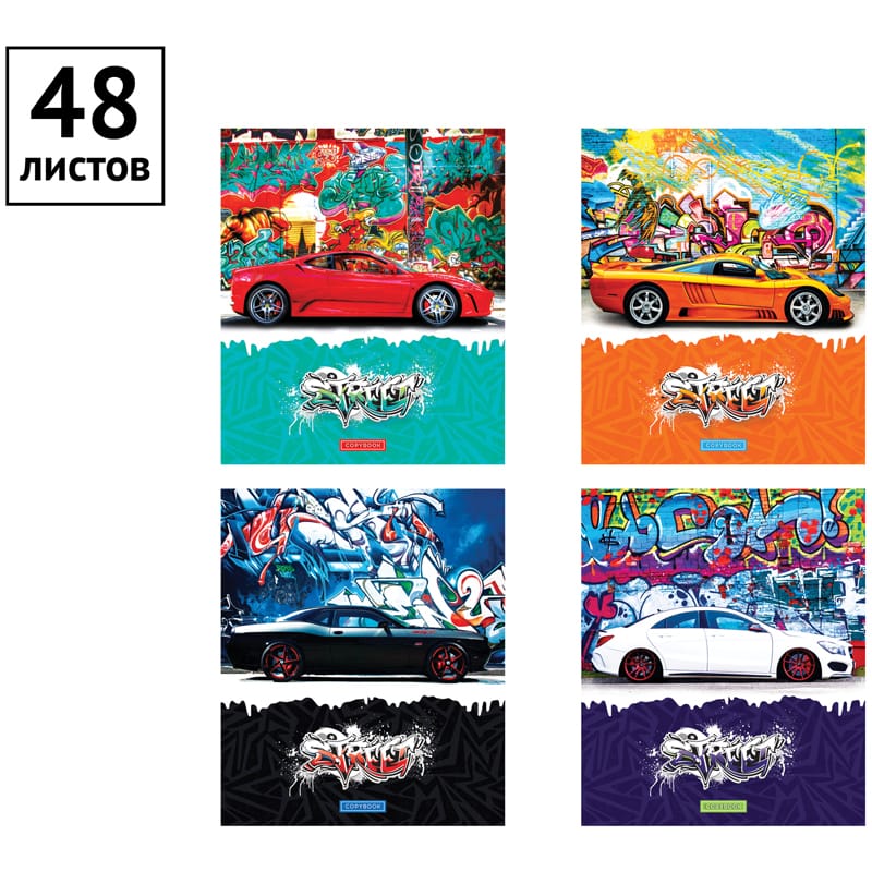 Тетрадь 48л., А5, клетка ArtSpace "Техника. Street style" Т48к_29812