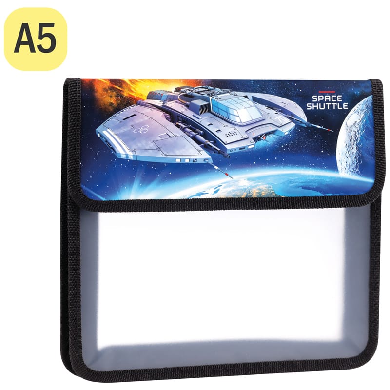 Папка для тетрадей 1 отделение А5 ArtSpace "Shuttle", пластик, на липучке ПТ-45_42179