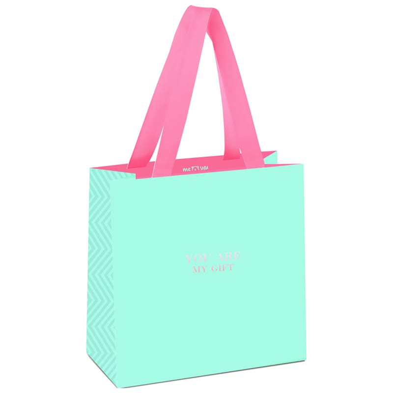 Пакет подарочный 20*20*10см MESHU "Bright turquoise", MS_45776