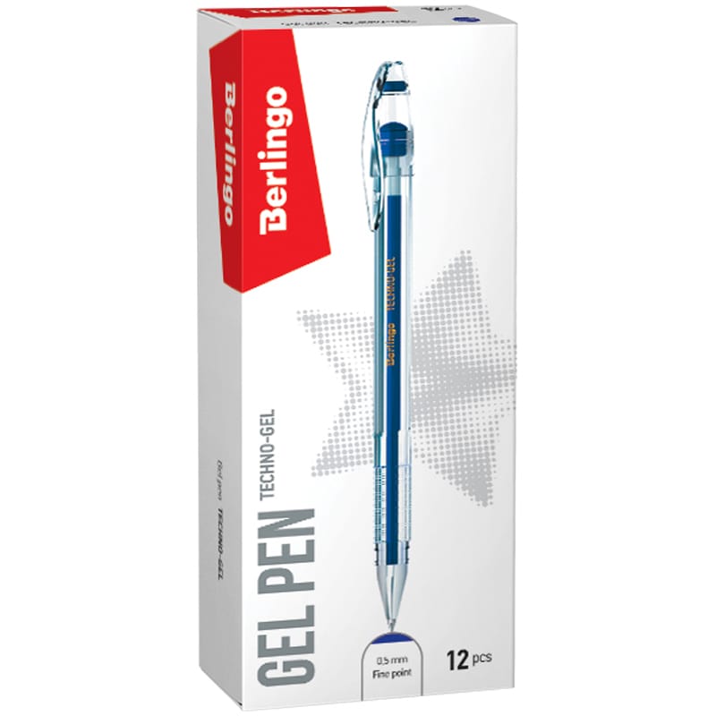 Ручка гелевая Berlingo "Techno-Gel" синяя, 0,5мм 231602