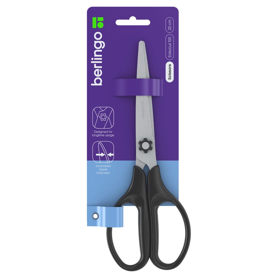Ножницы Berlingo "Easycut 100" 20см, европодвес DNn_20040