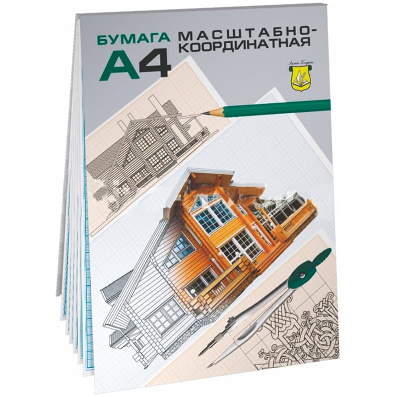 Бумага масштабно-координатная Лилия Холдинг, А4 20л., голубая, в планшете ПЛ-9418