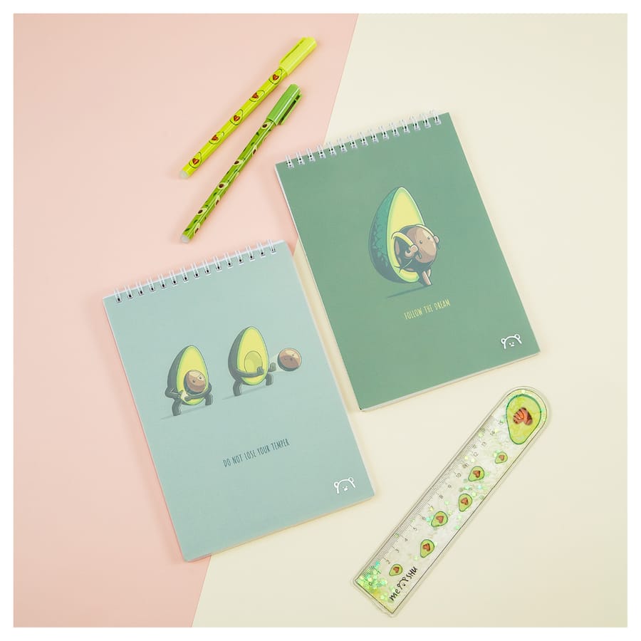 Блокнот А5 60л. на гребне MESHU "Avocadreams", пластиковая обложка MS_48667