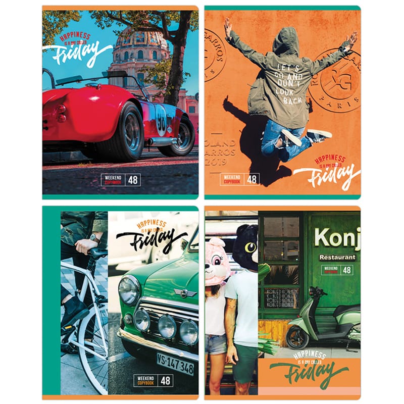 Тетрадь 48л., А5, клетка BG "Weekend", эконом Т5ск48 10426