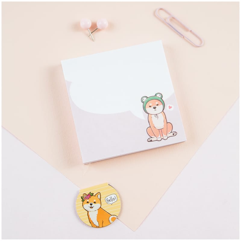 Блок для записей MESHU 8,5*8,5см, 100л.,"Cute dog", на склейке MS_46557