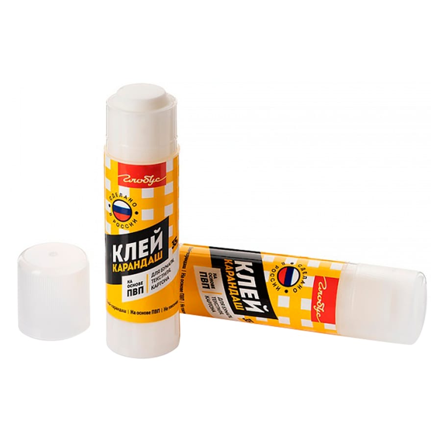 Клей-карандаш Globus "Школьный", 35г, ПВА 1024