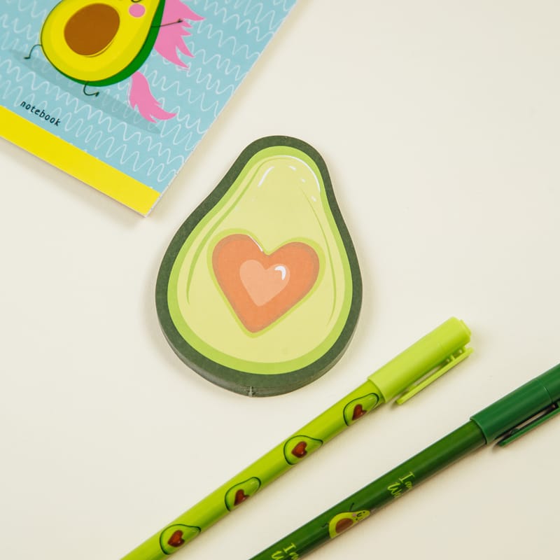Самоклеящийся блок фигурный MESHU "Avocado", 50л., европодвес MS_87651