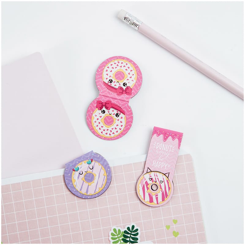 Закладки магнитные для книг, 3шт., 75*115мм, MESHU "Donuts" MS_39386