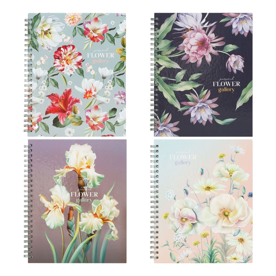 Тетрадь 80л., А5, клетка на гребне BG "Flower gallery", ТТ5гр80_лг 12753