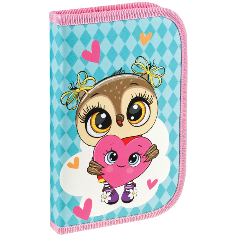 Пенал 1 отделение, 200*130 Мульти-Пульти "Lovely Owl", доп. секция, ткань ПK1_44850
