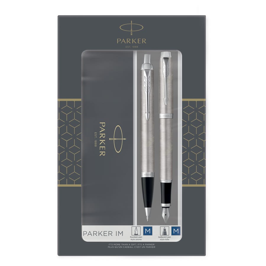 Набор ручек Parker IM Core FK221 (2183058) Stainless Steel CT руч.пер./руч.шар. M ст.нерж.1913647