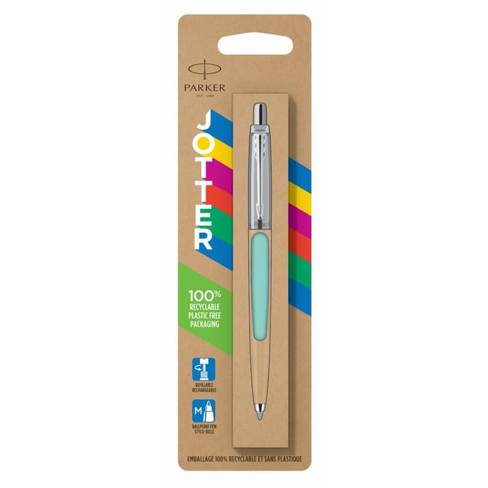 Ручка шариков. Parker Jotter Originals Mint 331C (2123466) M чернила син. Блистер 1913636