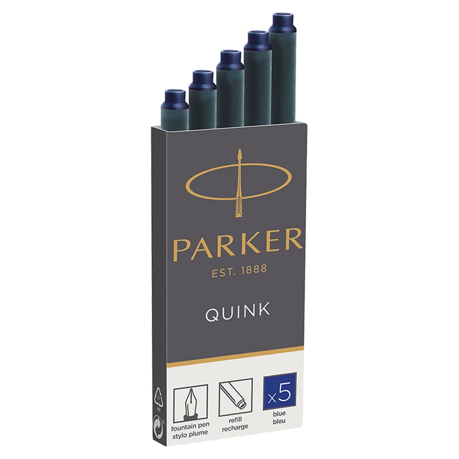 Картридж Parker Quink Z11 (CW1950384) синие чернила для ручек перьевых (5шт)  1829342