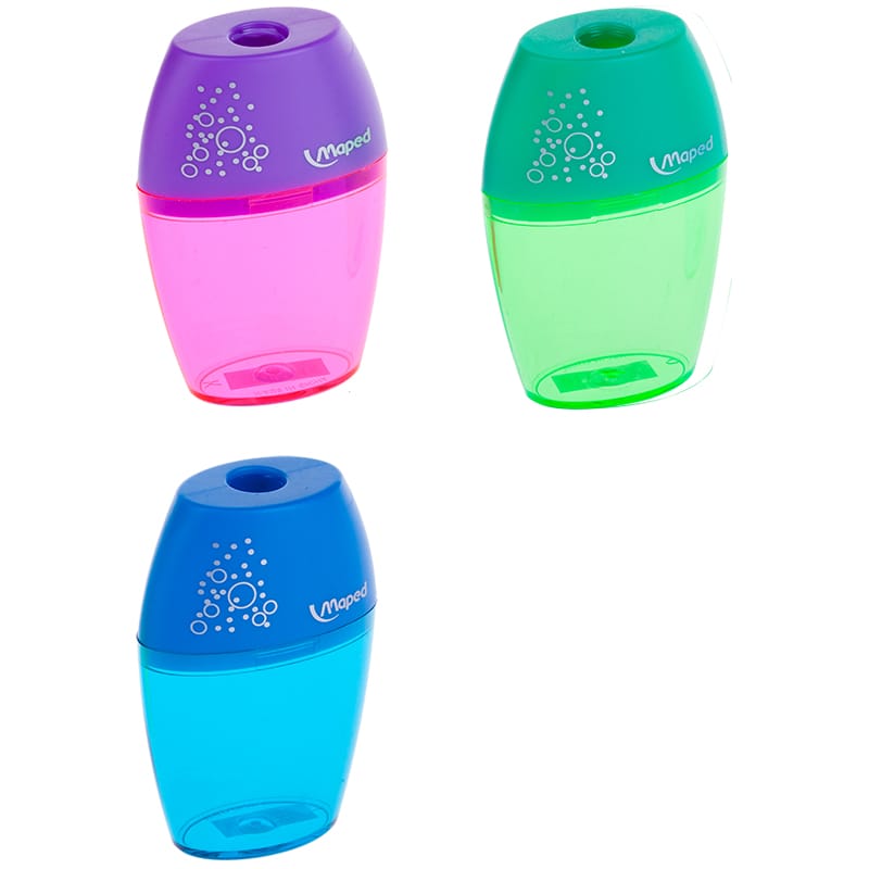 Точилка 1 отверстие с контейнером Maped Shaker, микс 1040789