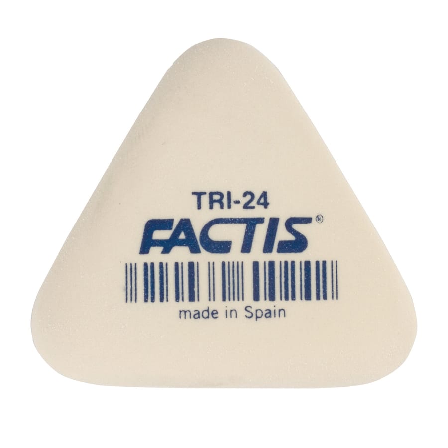 Ластик FACTIS TRI 24 (Испания), 51х46х12мм, белый, треугольный, мягкий, PMFTRI24, 227988