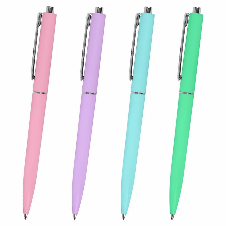 Ручка шариковая автоматическая BRAUBERG X17 PASTEL, СИНЯЯ, узел 0,7мм, линия 0,5мм, 144155
