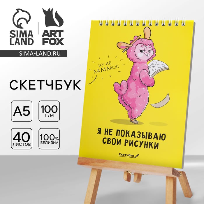 Скетчбук «Я не показываю свои рисунки» А5, 40 л, 100 г/м 4686506