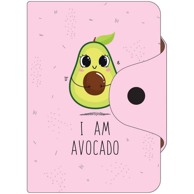 Визитница карманная OfficeSpace "I'm Avocado", 10 карманов, 75*110мм, ПВХ 319945