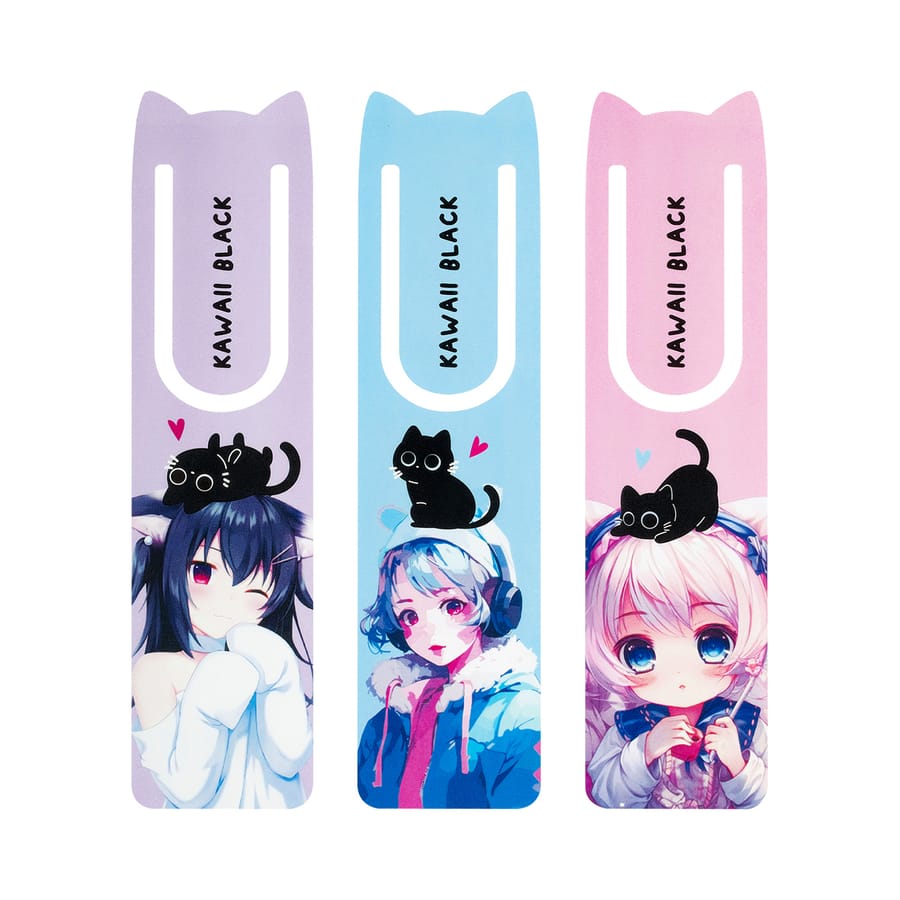 Закладка для книг,  47*188мм, MESHU "Kawaii", ассорти MS_59697