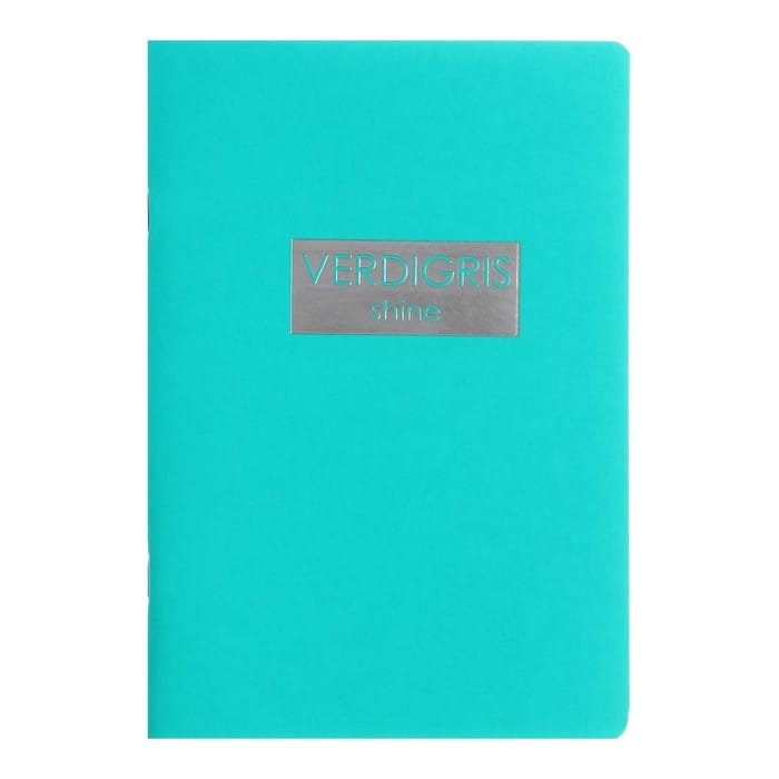 Блокнот А5- 48л. Скрепка. Крепление по длинной стороне. Soft Touch, Клетка.Verdigris ТКФ488227
