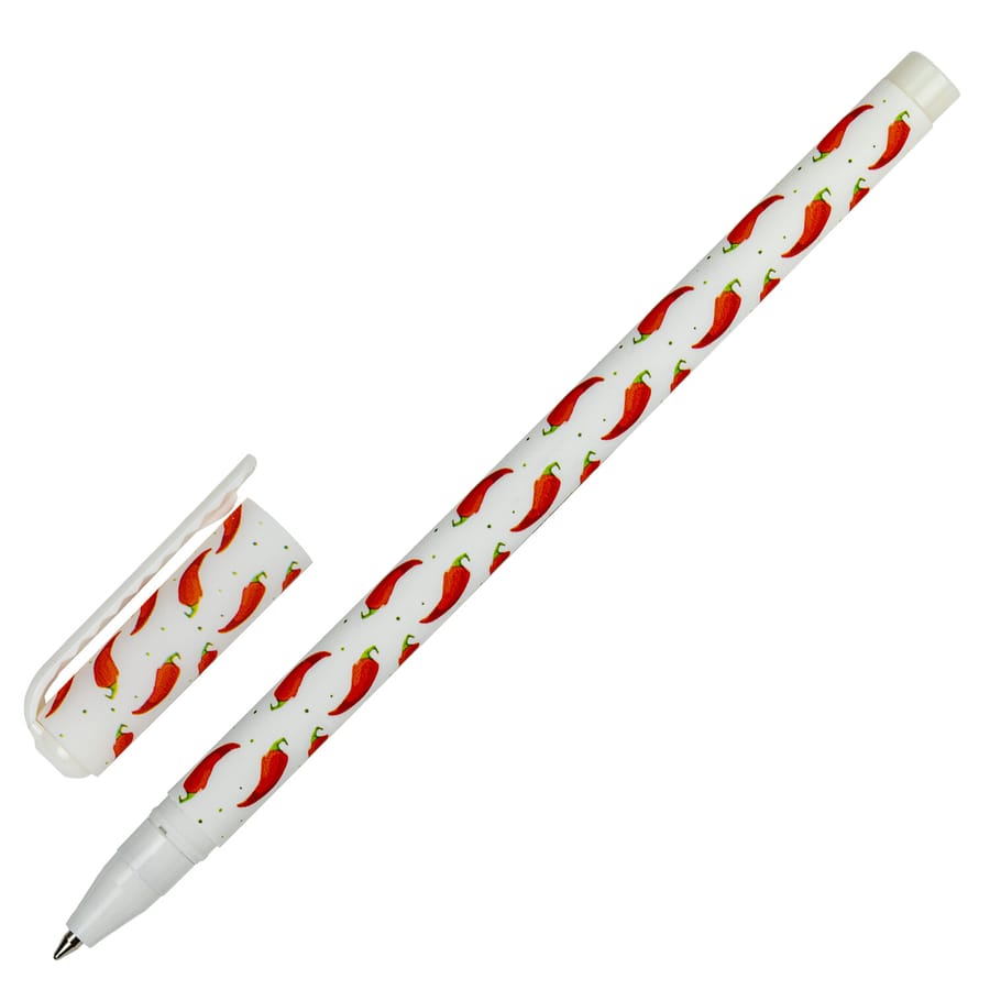 Ручка шариковая BRAUBERG SOFT TOUCH STICK "CHILI PEPPER", син., мягкое покрытие, узел 0,7мм, 143708