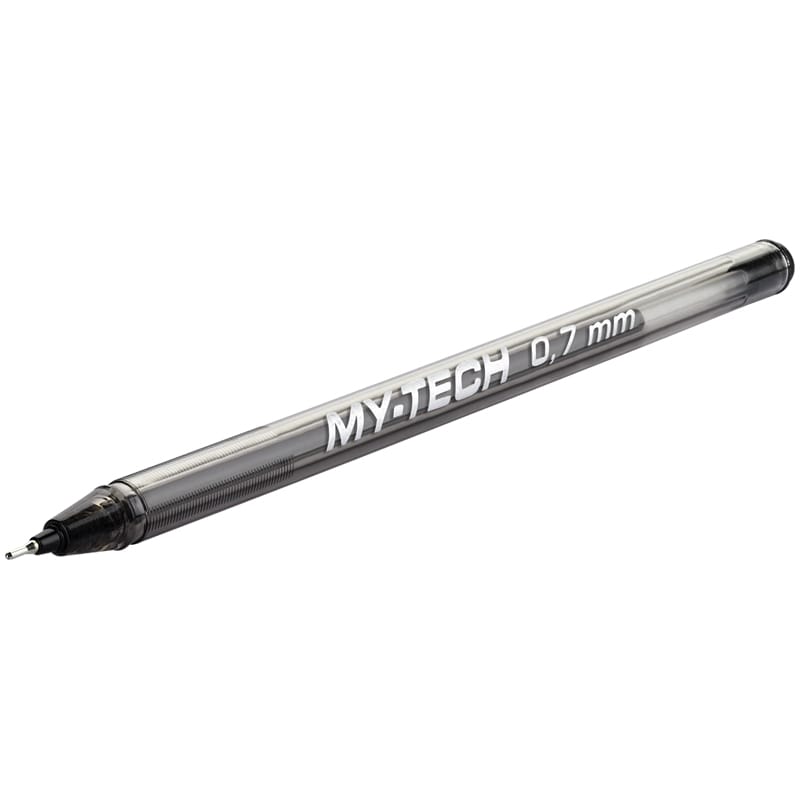 Ручка шариковая масляная PENSAN My-Tech, ЧЕРНАЯ, игольчатый узел 0,7мм, линия 0,35мм, 2240/25