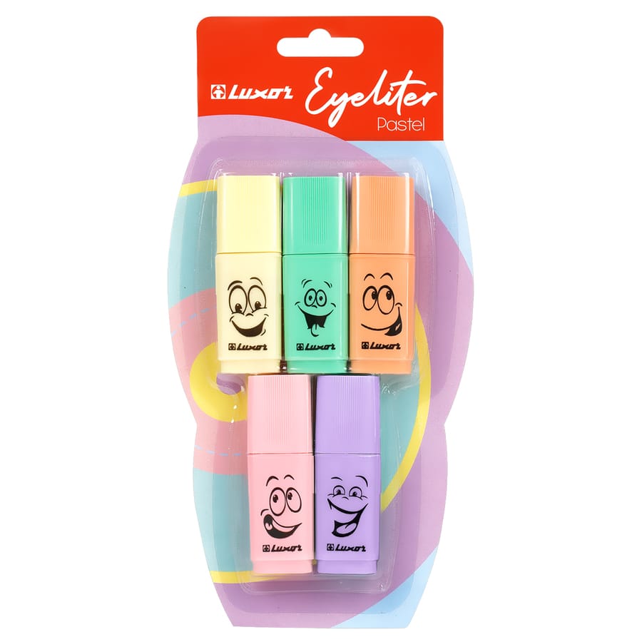 Набор текстовыделителей Luxor "Eyeliter Pastel" ассорти, 1-4,5мм 4030P/5BC