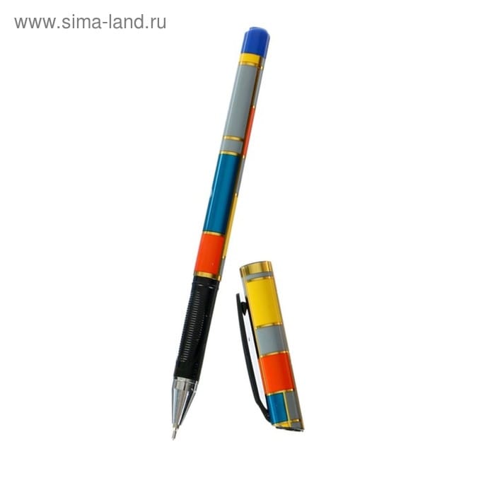 Ручка гелевая син/черн 0,5мм К145