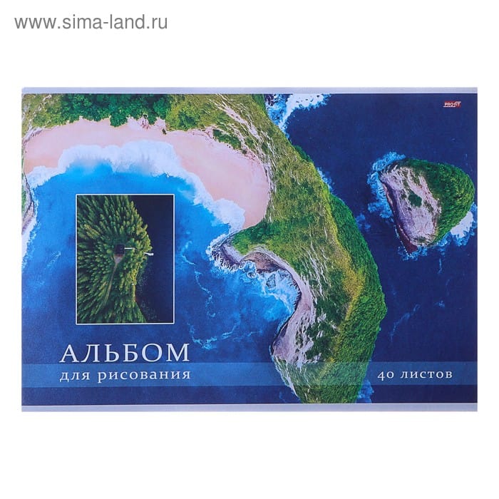 Альбом Зеленый полуостров 40л скрепка 40-4470