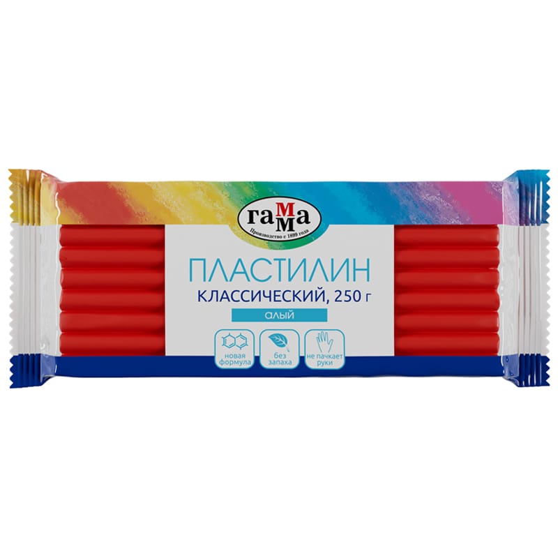 Пластилин Классический Алый 250гр