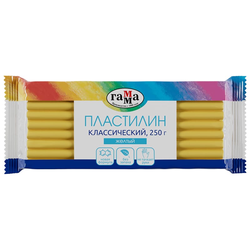 Пластилин Классический Желтый 250гр