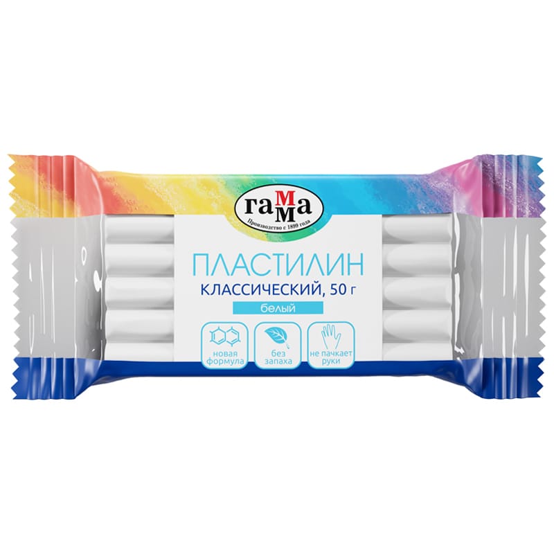 Пластилин Классический Белый 50гр
