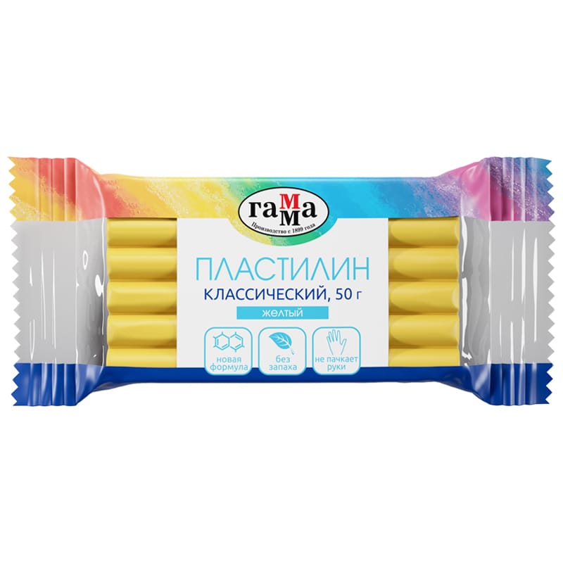 Пластилин Классический Желтый 50гр