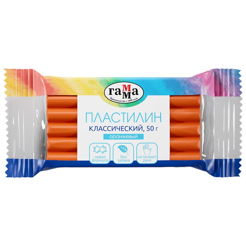 Пластилин Классический Оранжевый 50гр