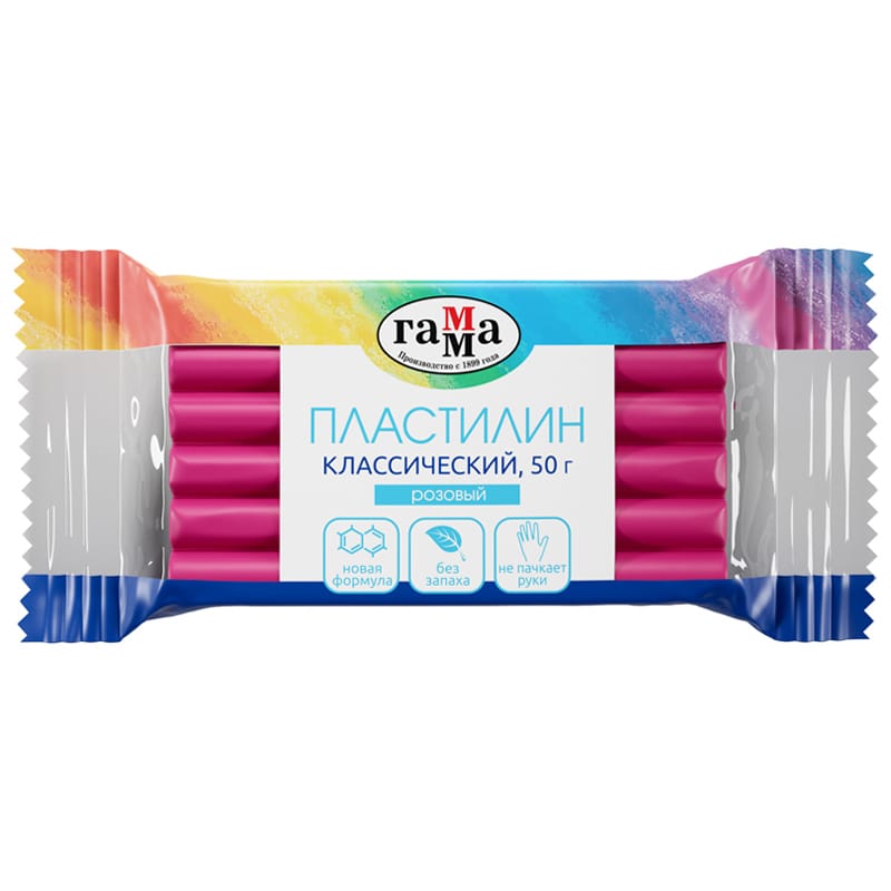 Пластилин Классический Розовый 50гр