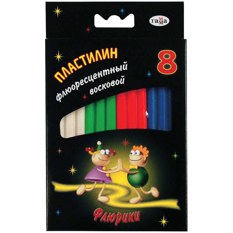 Пластилин 8цв Гамма Флюрики со стеком