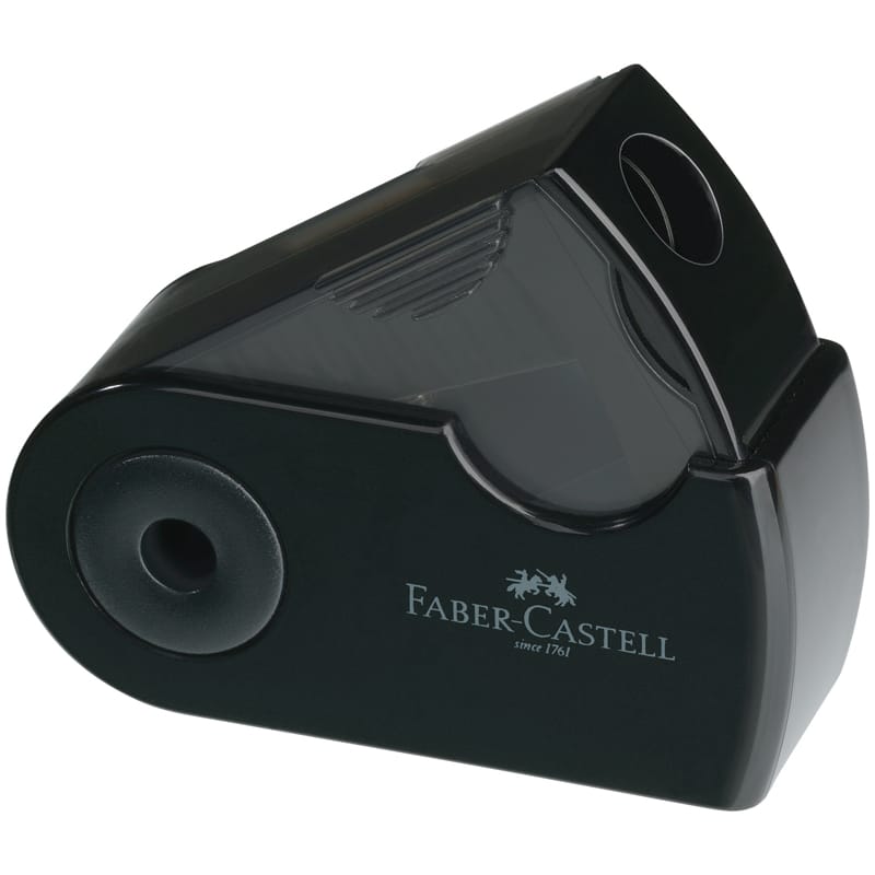 Точилка Faber-Castell Sleeve Mini пл/1отверстие, контейнер, черная 182710