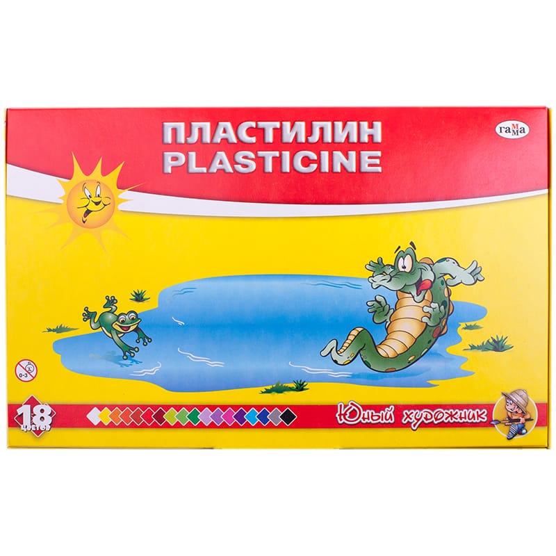 Пластилин 18цв Юный Художник со стеком